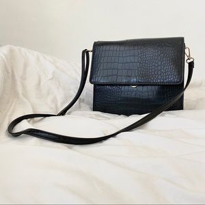 Croc Embossed Crossbody Bag